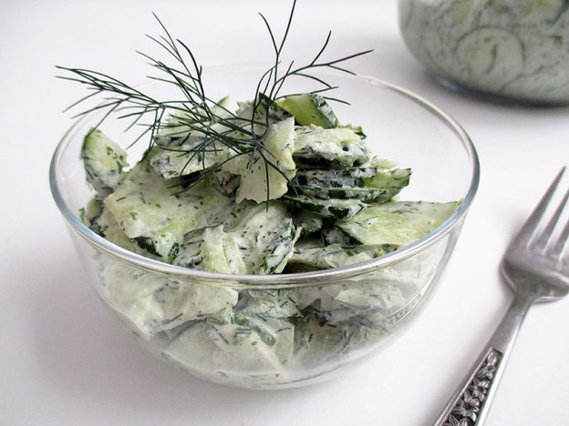 Gurken Salat mit Cremigem Dill Dressing (Vegan, Glutenfrei) | Das Vegan ...