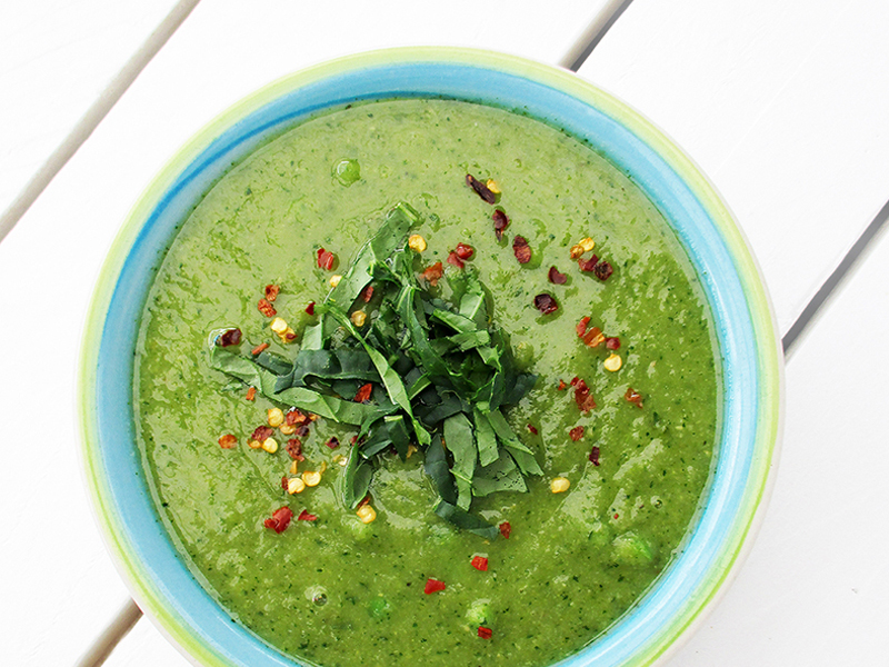 Grüne Power Suppe (Vegan, Glutenfrei, Low-Fat Option) | Das Vegan Monster