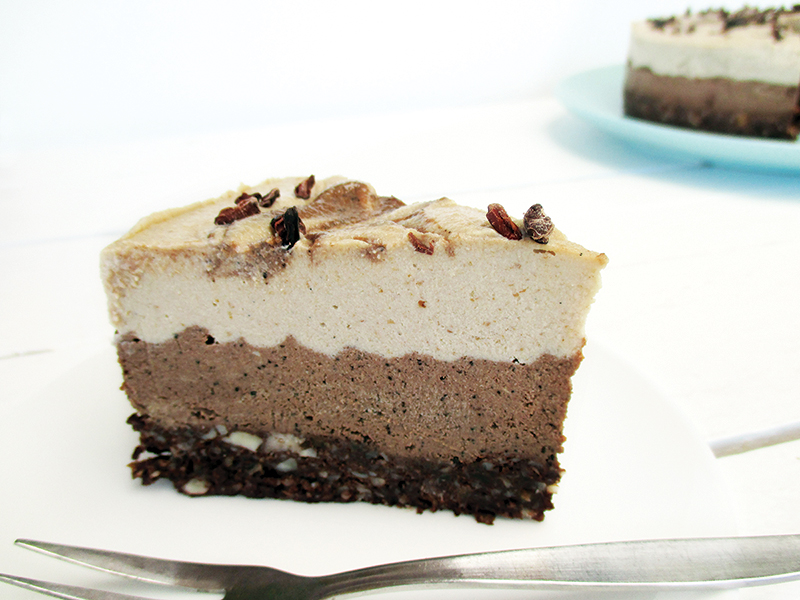 No Bake Cappuccino Cake without milk and gluten-free