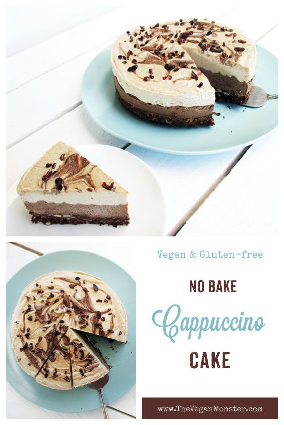 No Bake Cappuccino Cake (Vegan, Gluten-free, No Refined Sugar)